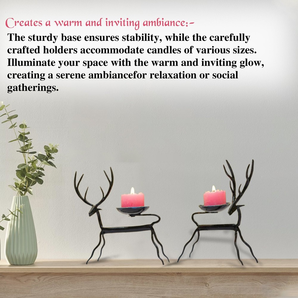 Handmade Deer Candle Stands
