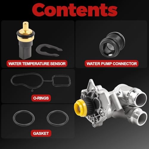 Aluminum Compatible with A3 A4 A5 A6 Q3 Q5 TT Passat Jetta Golf GTI Water Pump