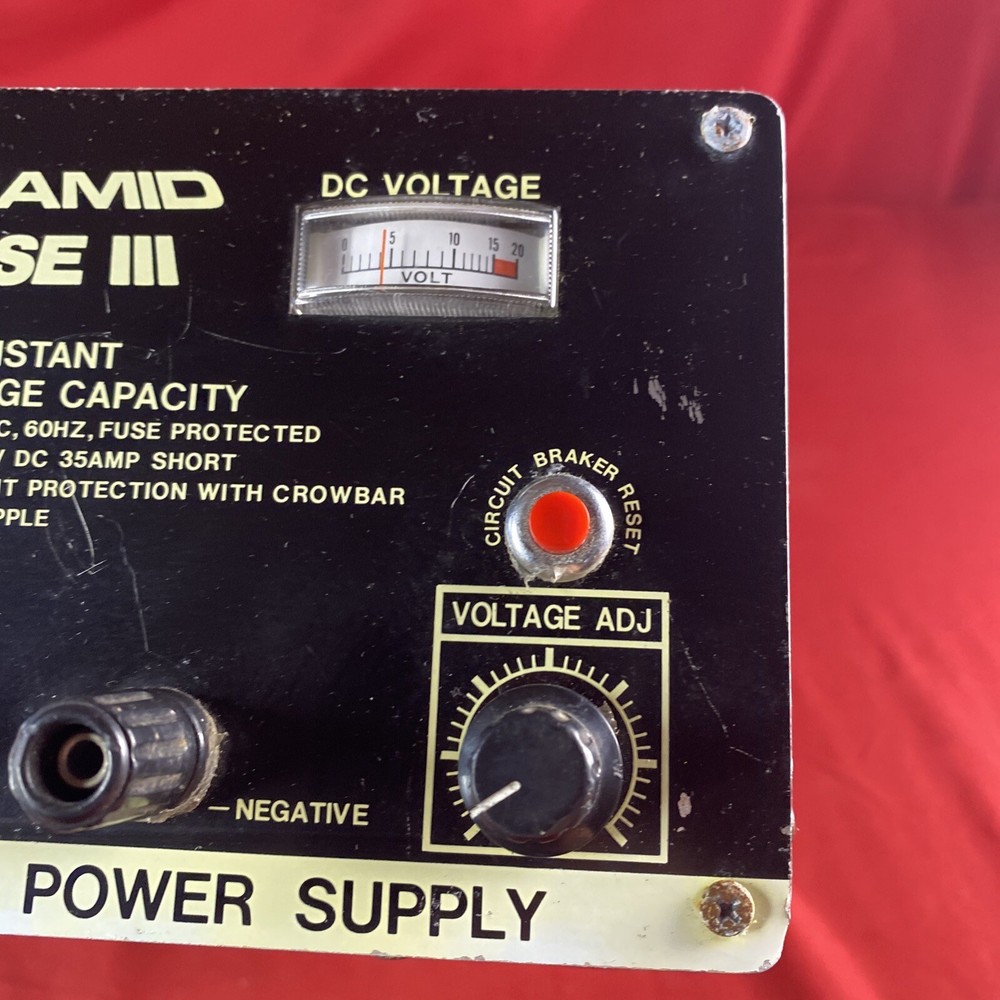 Pyramid Phase III (Model PS-35) Precision Regulated DC Power Supply - Untested!