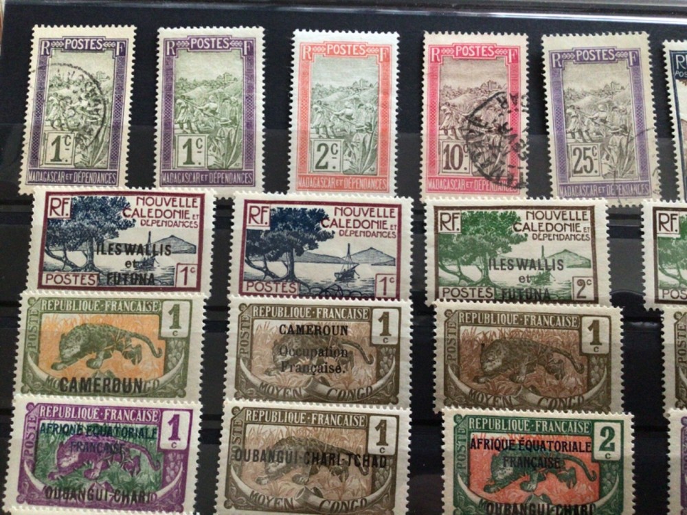 French Colonies mounted mint & used stamps duplication A12948