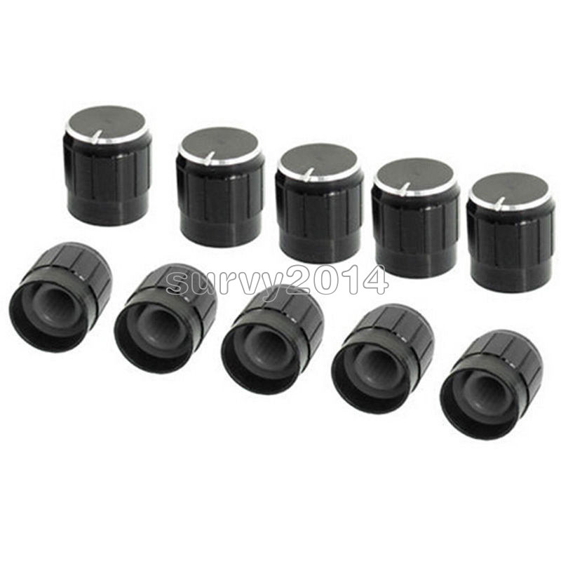 10PCS Useful Volume Control Rotary Knobs For 6mm Dia Potentiometer