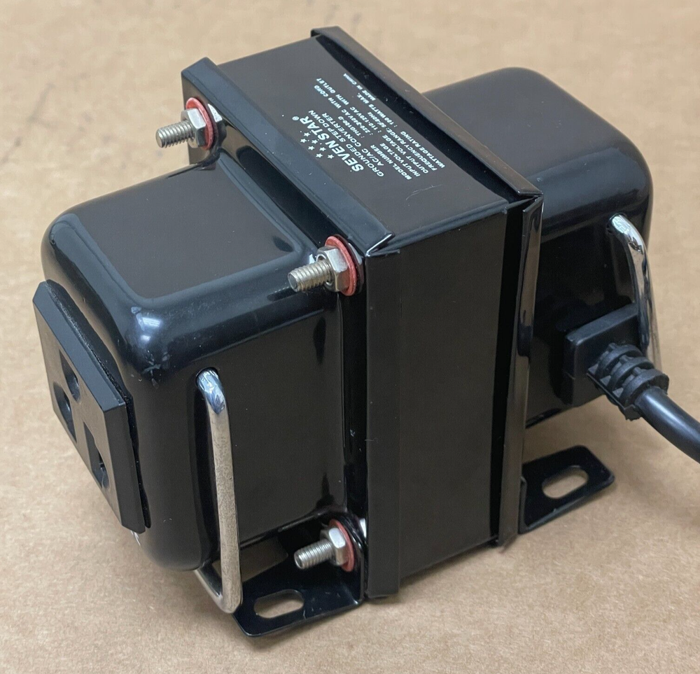 SEVEN STAR MODEL THG100D STEP DOWN VOLTAGE CONVERTER TRANSFORMER 220-240VAC