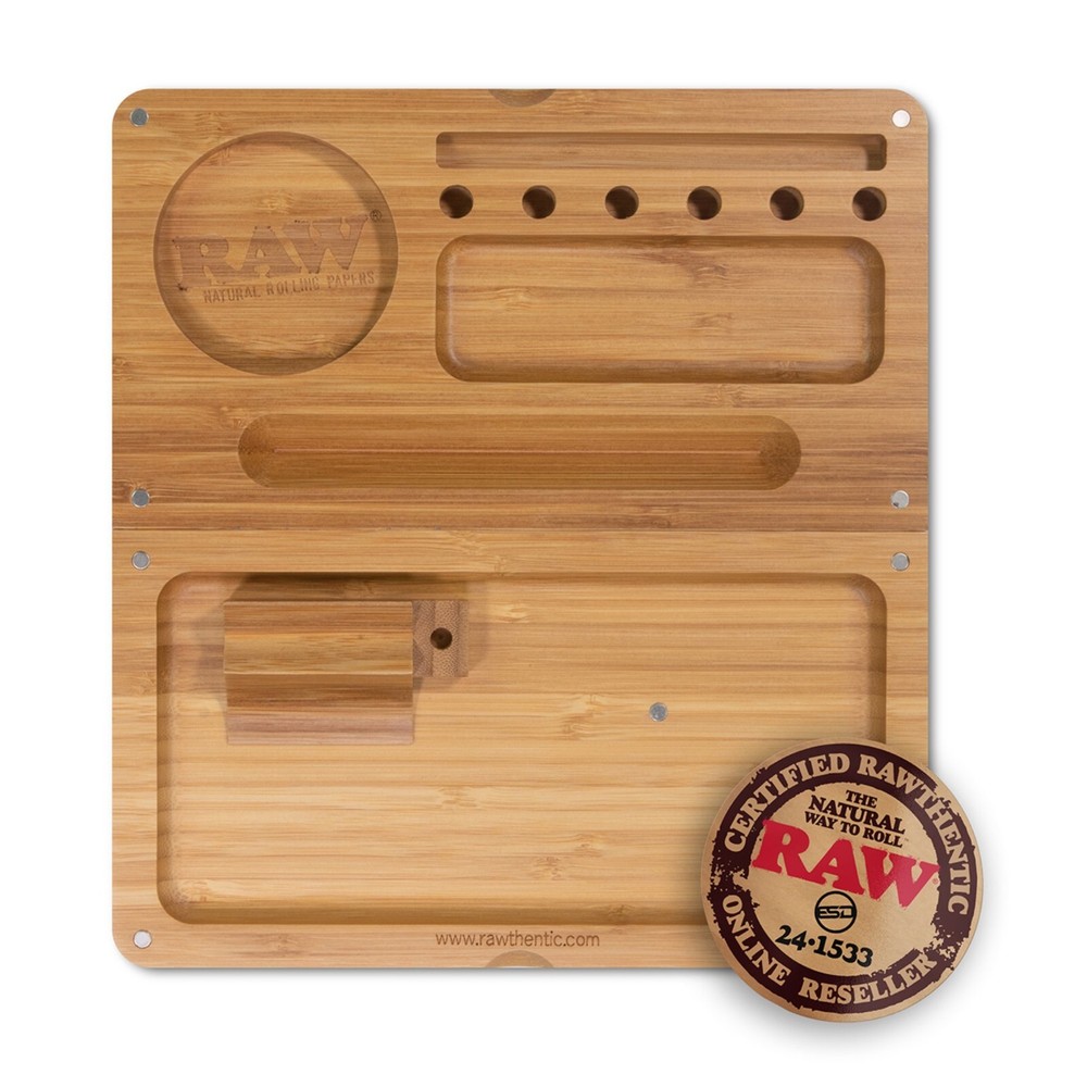 RAW Back Flip Bamboo Rolling Tray