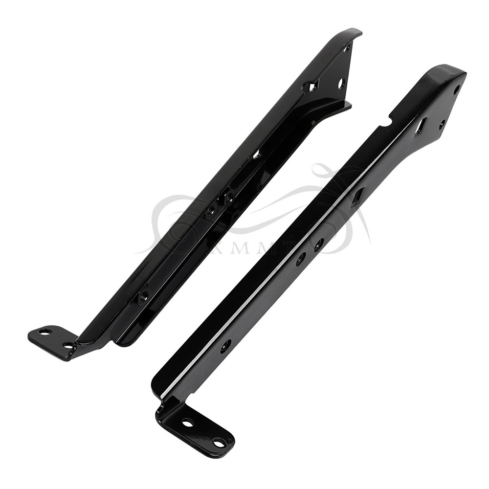 Black Saddlebag Rail Support Brackets For Harley Electra Glide FLHTC Road King