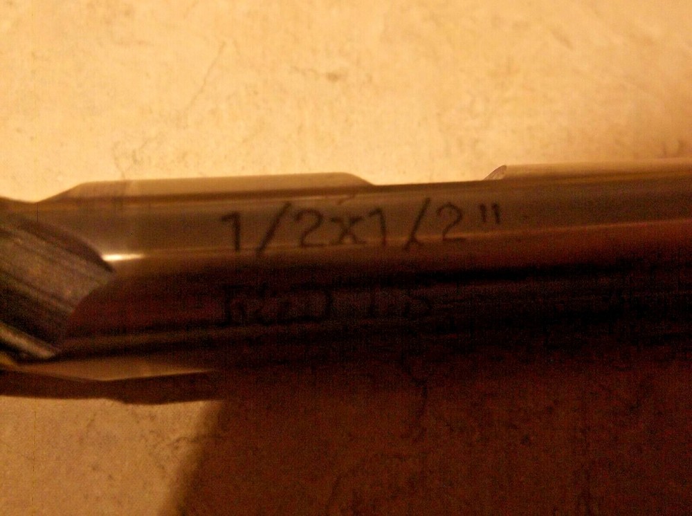 F & D TOOL CO. 1/2" DIA ENDMILL 4F DE HSS