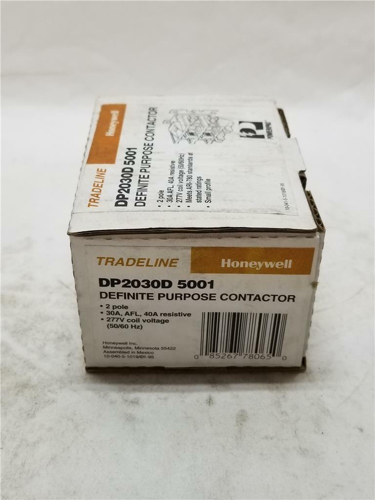 Honeywell Tradeline DP2030D 5001 Definite Purpose Contactor 2 Pole