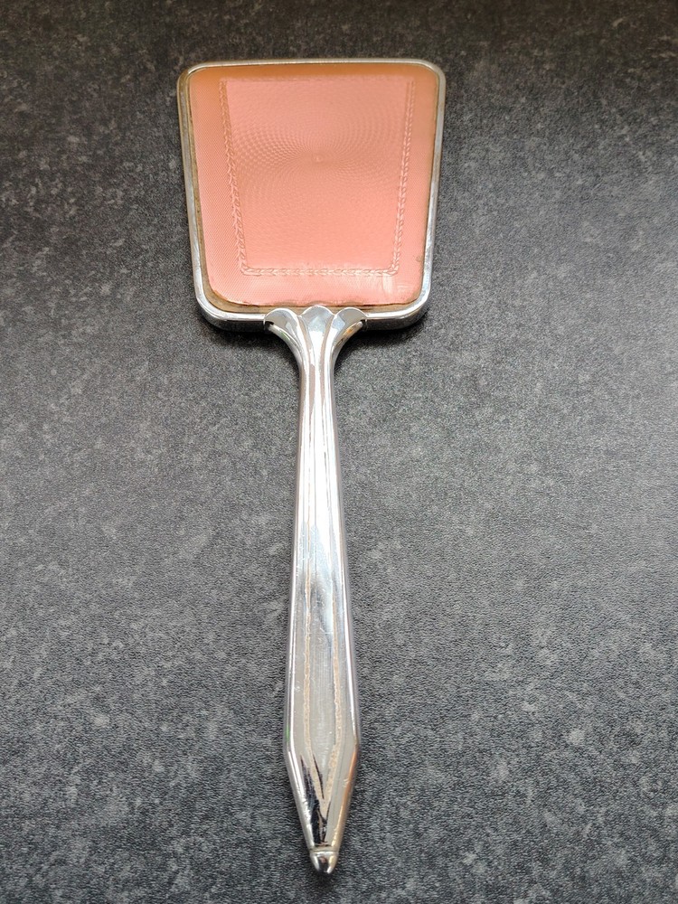 Vintage Silverone Hand Held Vanity Mirror
