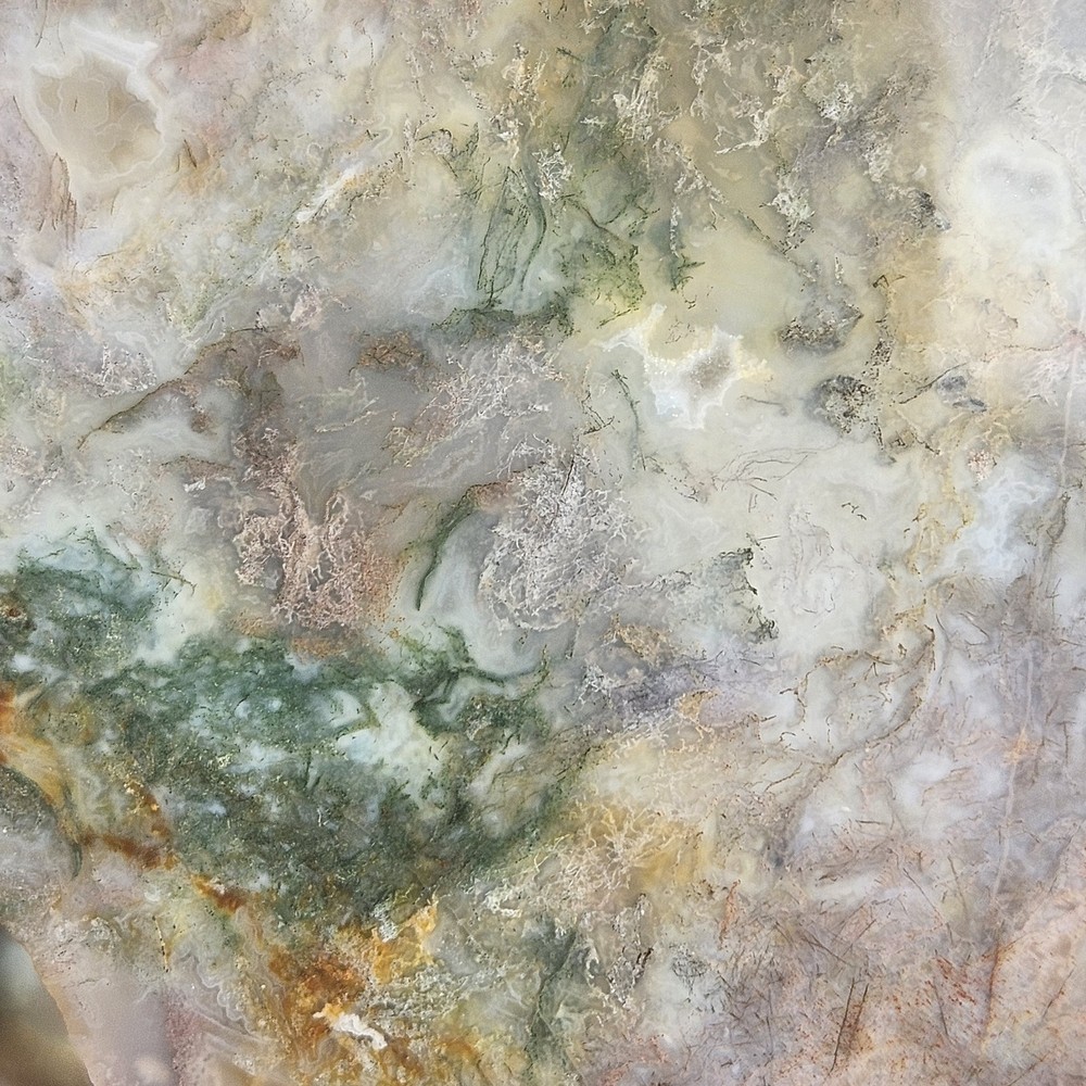 Moss Agate Lapidary Slab 141 Grams