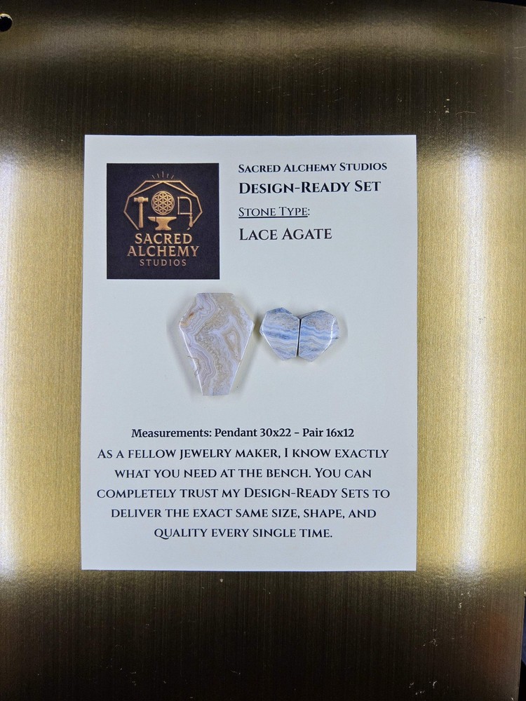 Coffin Shape - Lace Agate - Design-Ready Sets