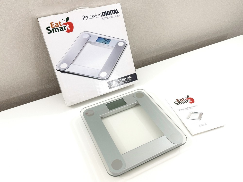 EatSmart Precision Digital Bathroom Scale X-Large Lighted Display 400lb Limit