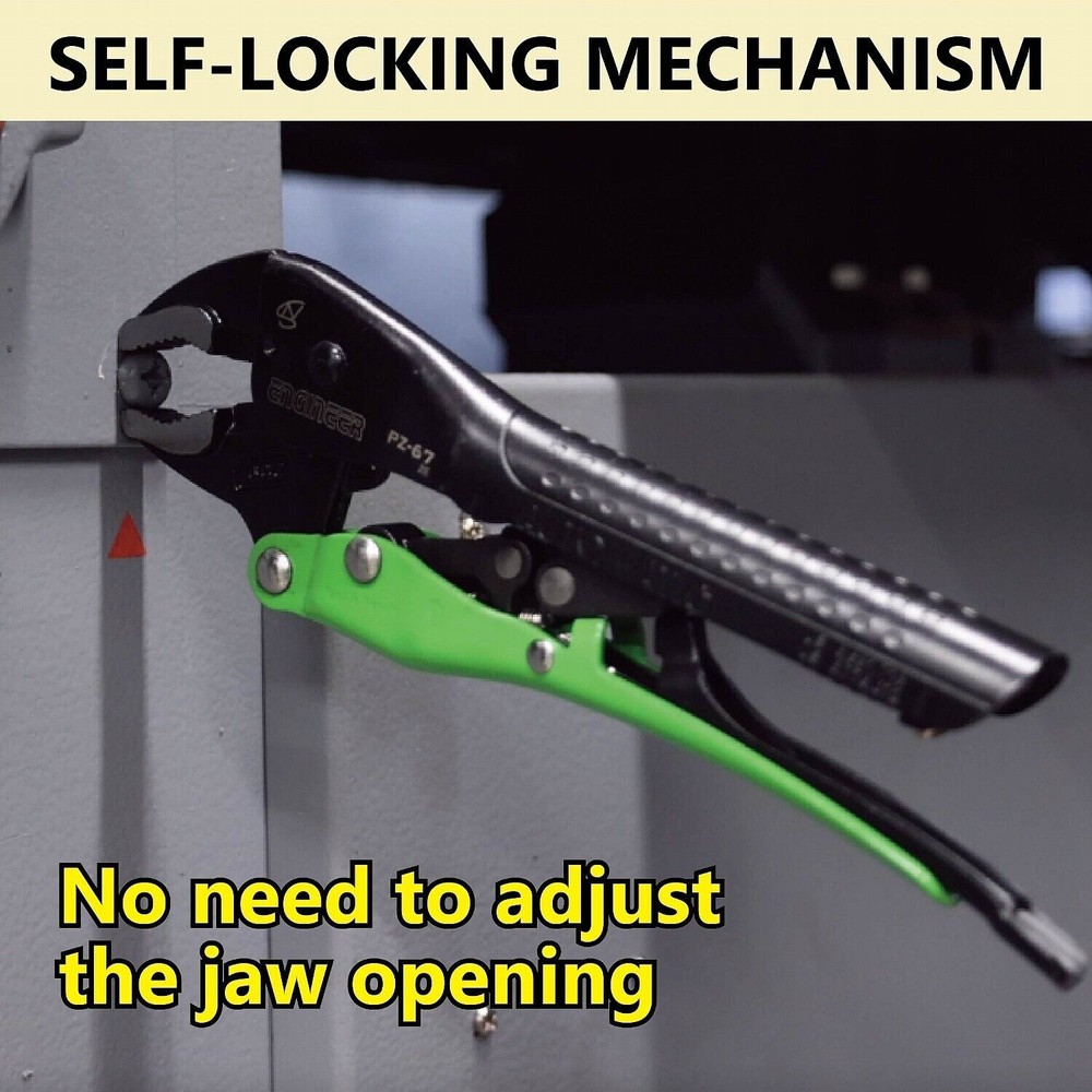 AUTOMATIC LOCKING PLIERS with SCREW REMOVAL JAWS mole grip auto ENGINEER PZ-67