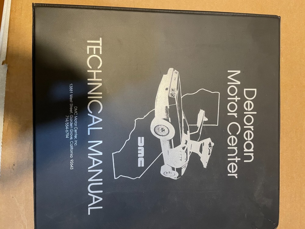 Vintage ORIGINAL CALIF. DeLorean Motor Center Technical Manual