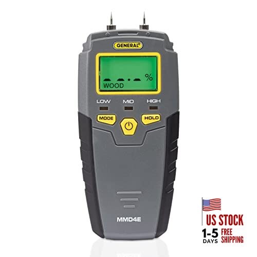 MMD4E Water Leak Detector, Moisture Tester, Pin Type, Digital Moisture Meter