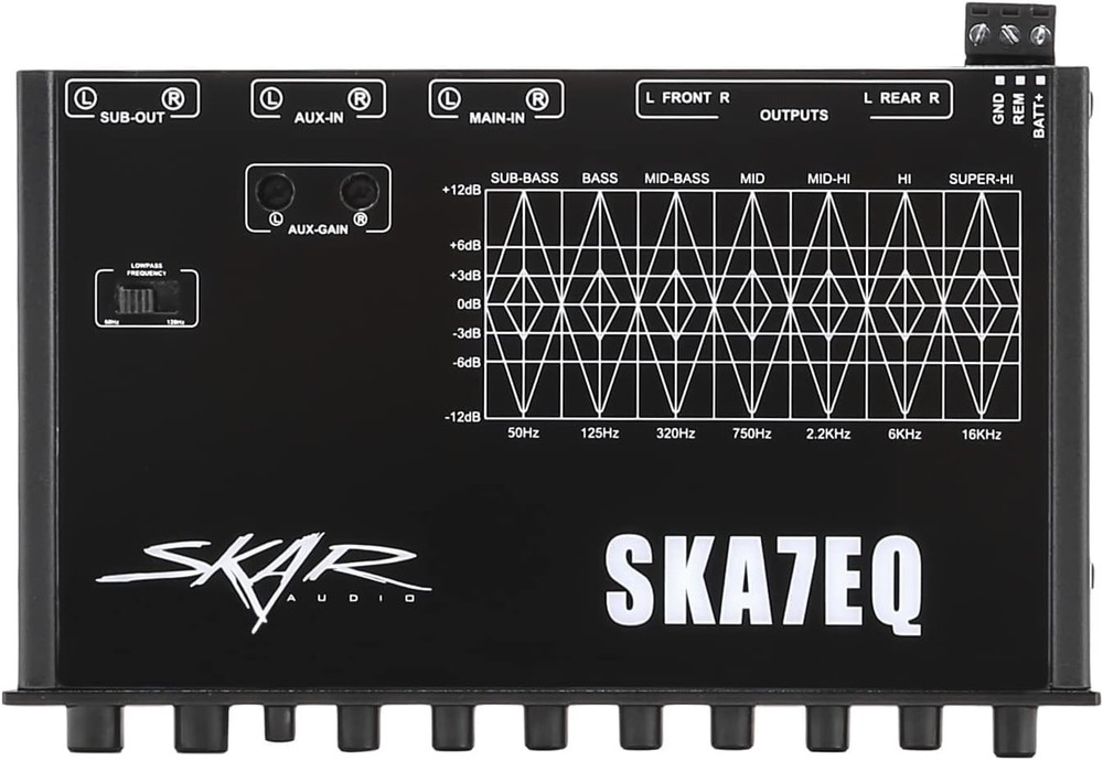 Compact 1/2 DIN 7-Band Pre-Amp Equalizer - Elevate Your Car Audio Experience
