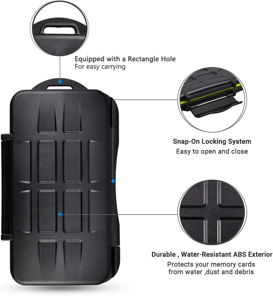 Deluxe 6 Slots Cfexpress XQD Memory Card Case Carrying Holder Storage Container