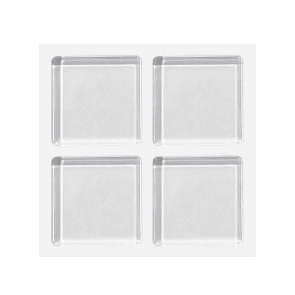 Washing Machine Pad Mat Set Transparent Silicone 4pcs for Shock Absorption