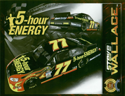 STEVE WALLACE 2011 5-HOUR ENERGY #77 CUP POSTCARD