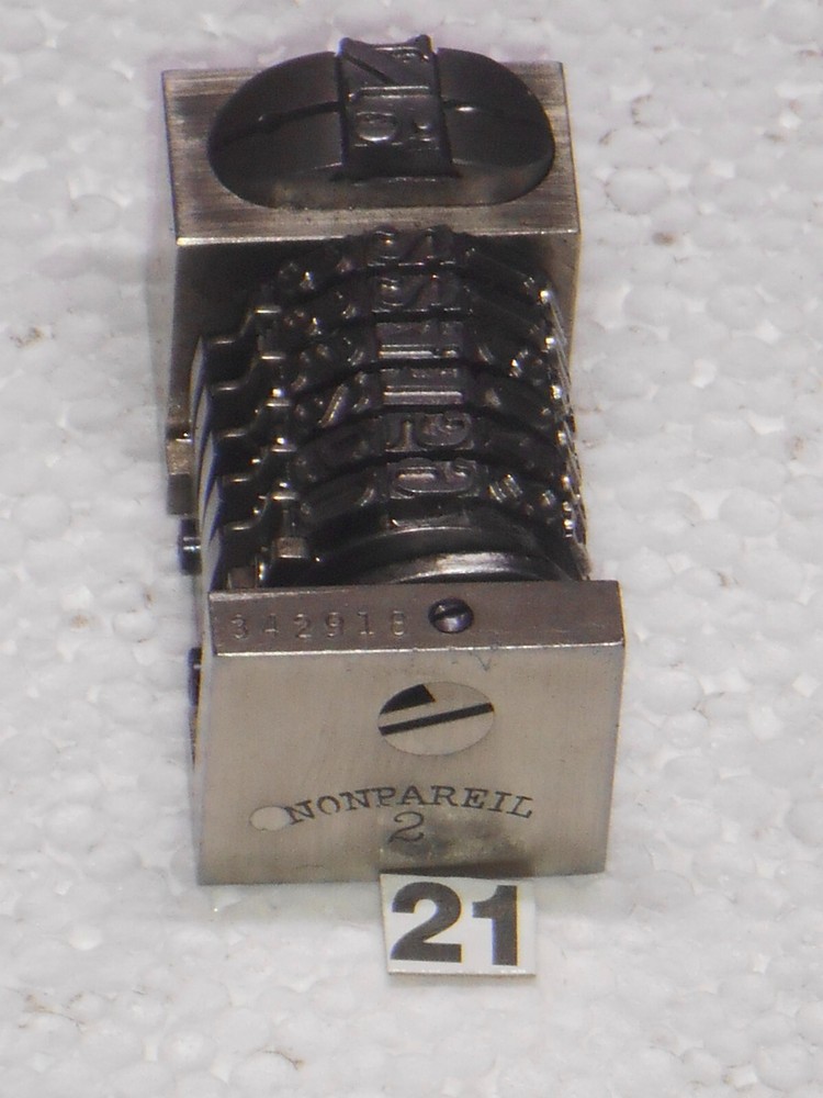 WETTER | letterpress Reverse numbering machine | 21