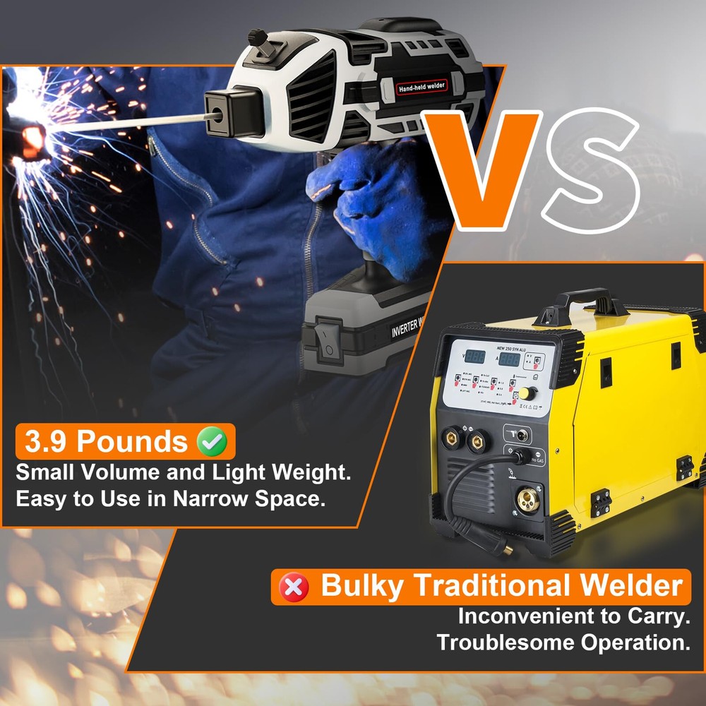 YesRight Handheld 110V ARC Welding Machine 120Amp with 6 Current Settings