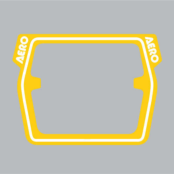 AERO - Mesh Raceplate DECAL ONLY - YELLOW