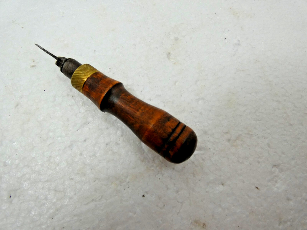 Four Vintage Scratch Awls Carving Tool One Handle