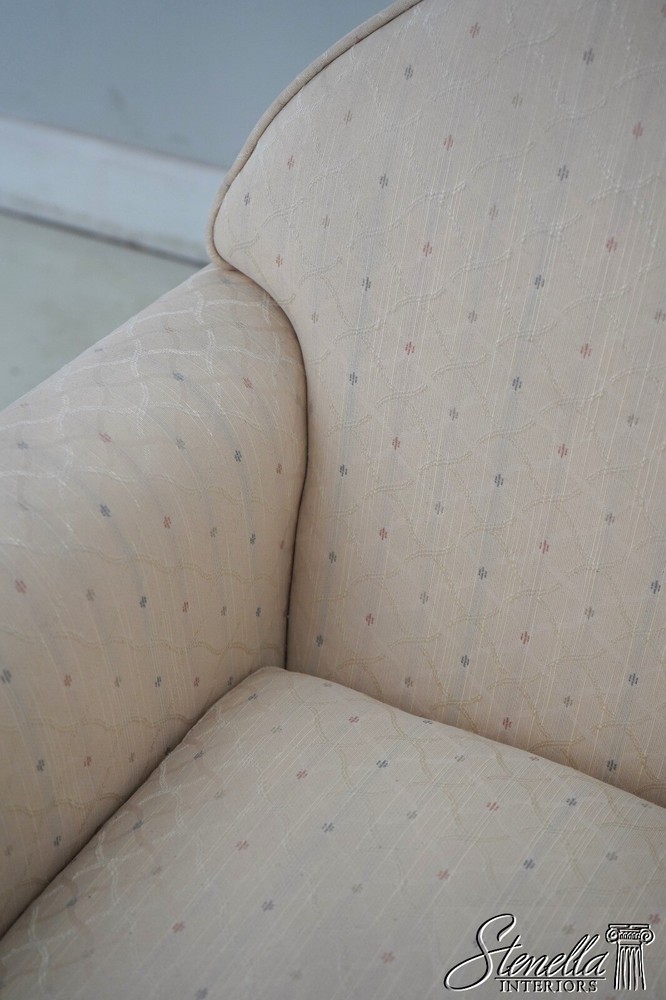 63079EC: Pair DREXEL Modern Design Upholstered Club Chairs