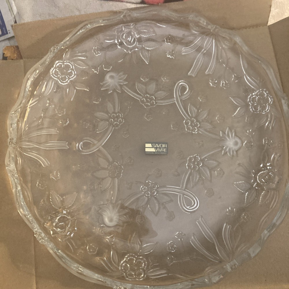 Savior Vivre Crystal Platter “Diana”, Christmas Combo Tableware