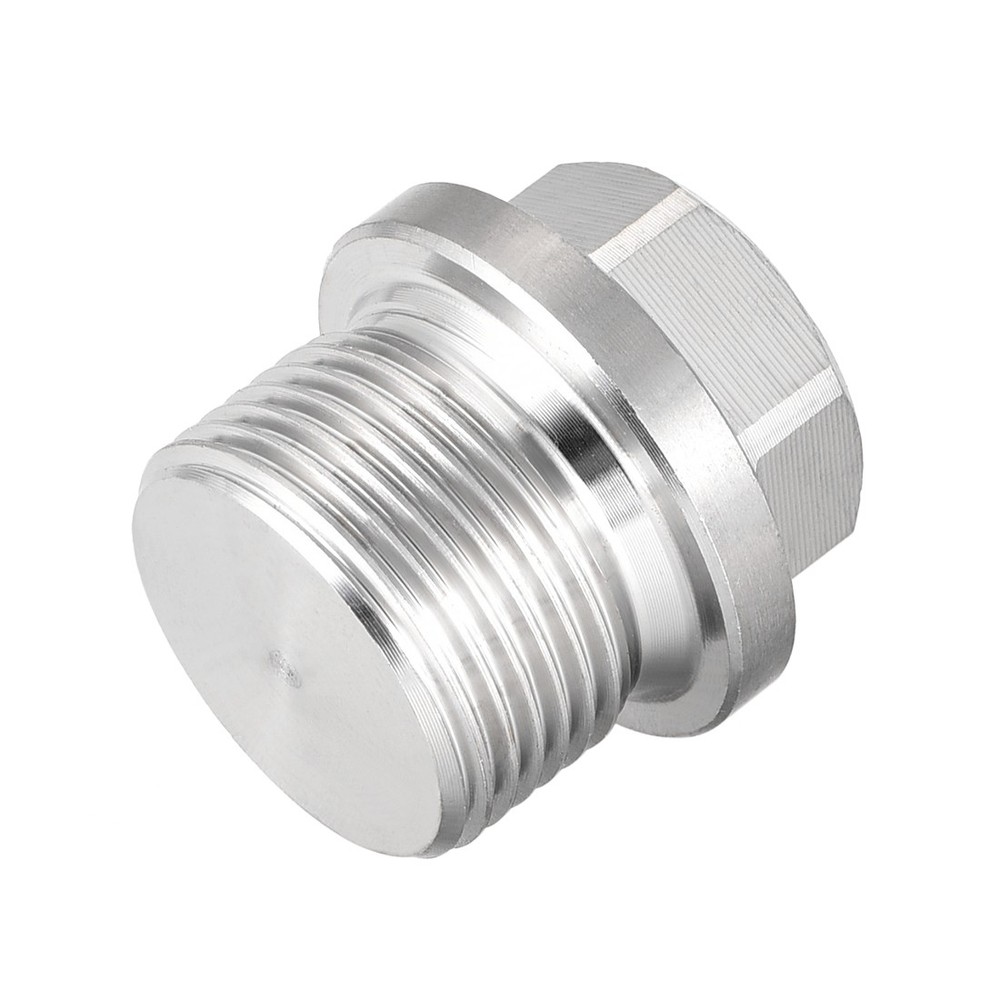 M22 x 1.5 Male Outer Hex Head Plug Stainless Steel Solid Thread Pipe Fitting