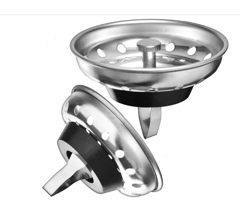 2 Pack - Kitchen Sink Strainer and Stopper Combo Basket Spring Clip Replacement