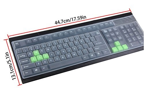 Clear Desktop Computer Keyboard Cover Skin for PC 104/107 Keys Standard