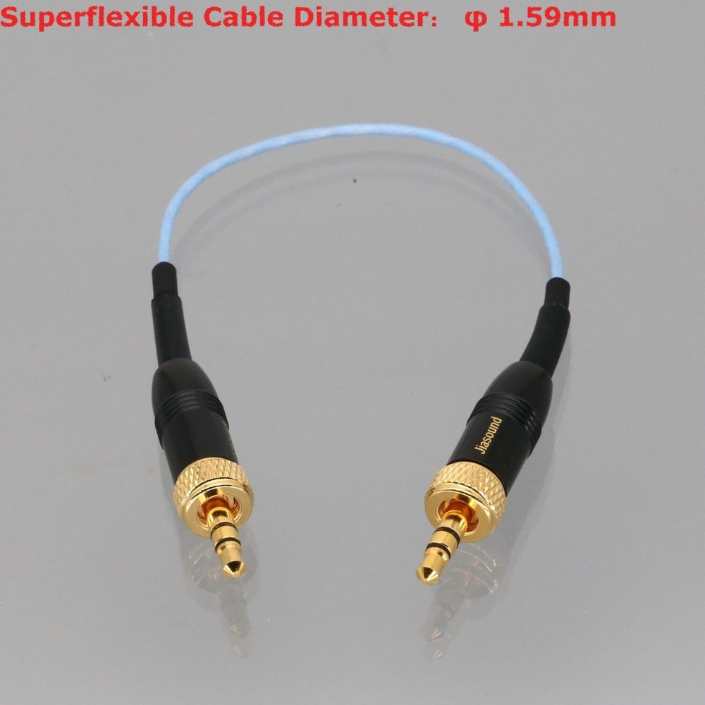 3.5mm 1/8" TRS Stereo Locking Plug Record Cable Microphone Wireless Transmitter