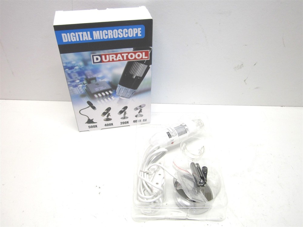 Duratool (83-12906) 25X-200X Interface Digital Microscope for Industry Lab