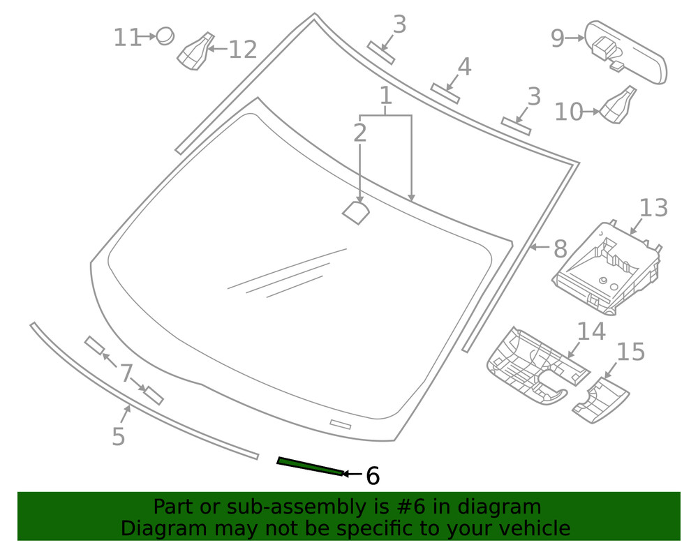Genuine Mitsubishi Windshield Spacer MN165671