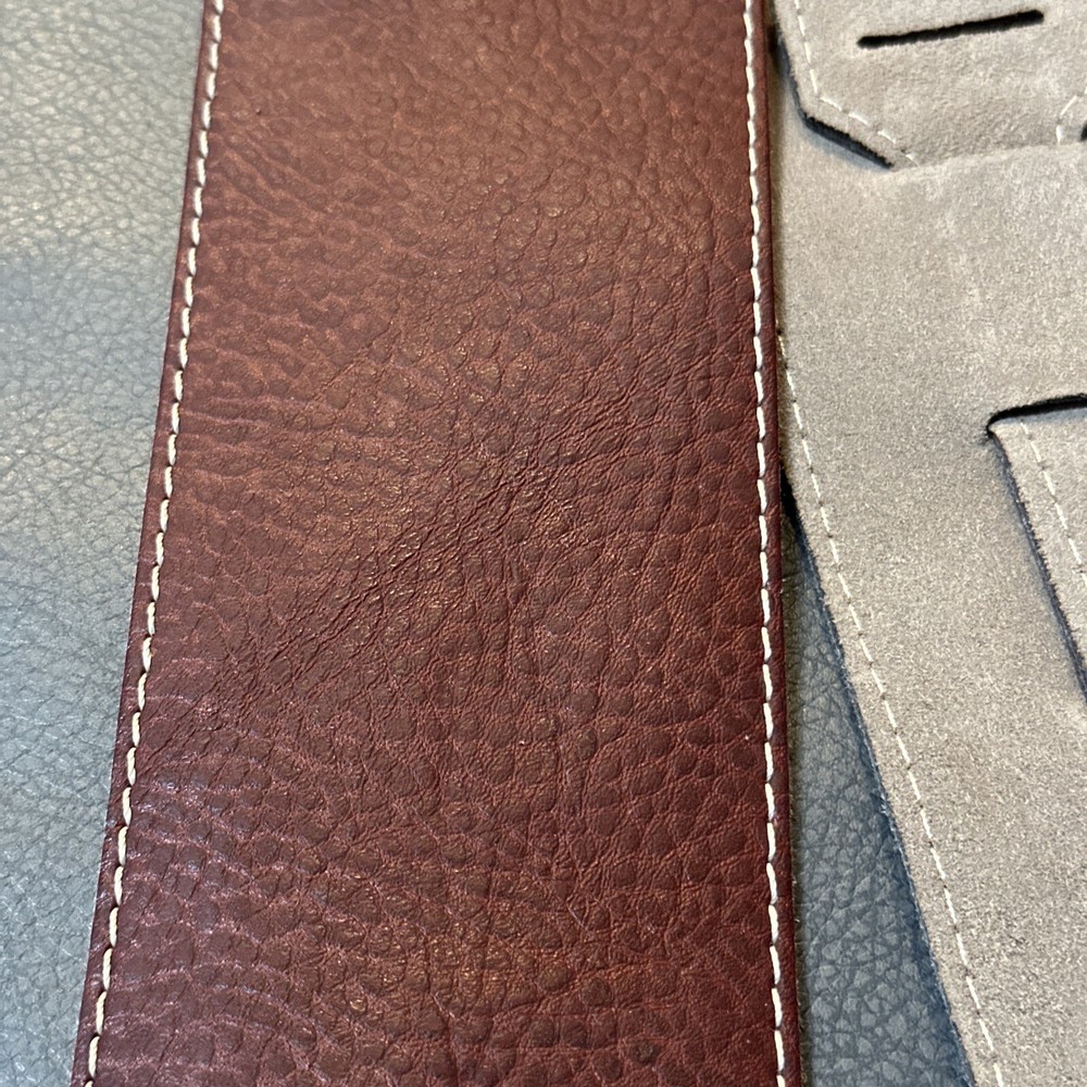 Leather Guitar Strap - Red Lizard - 3’ Wide
