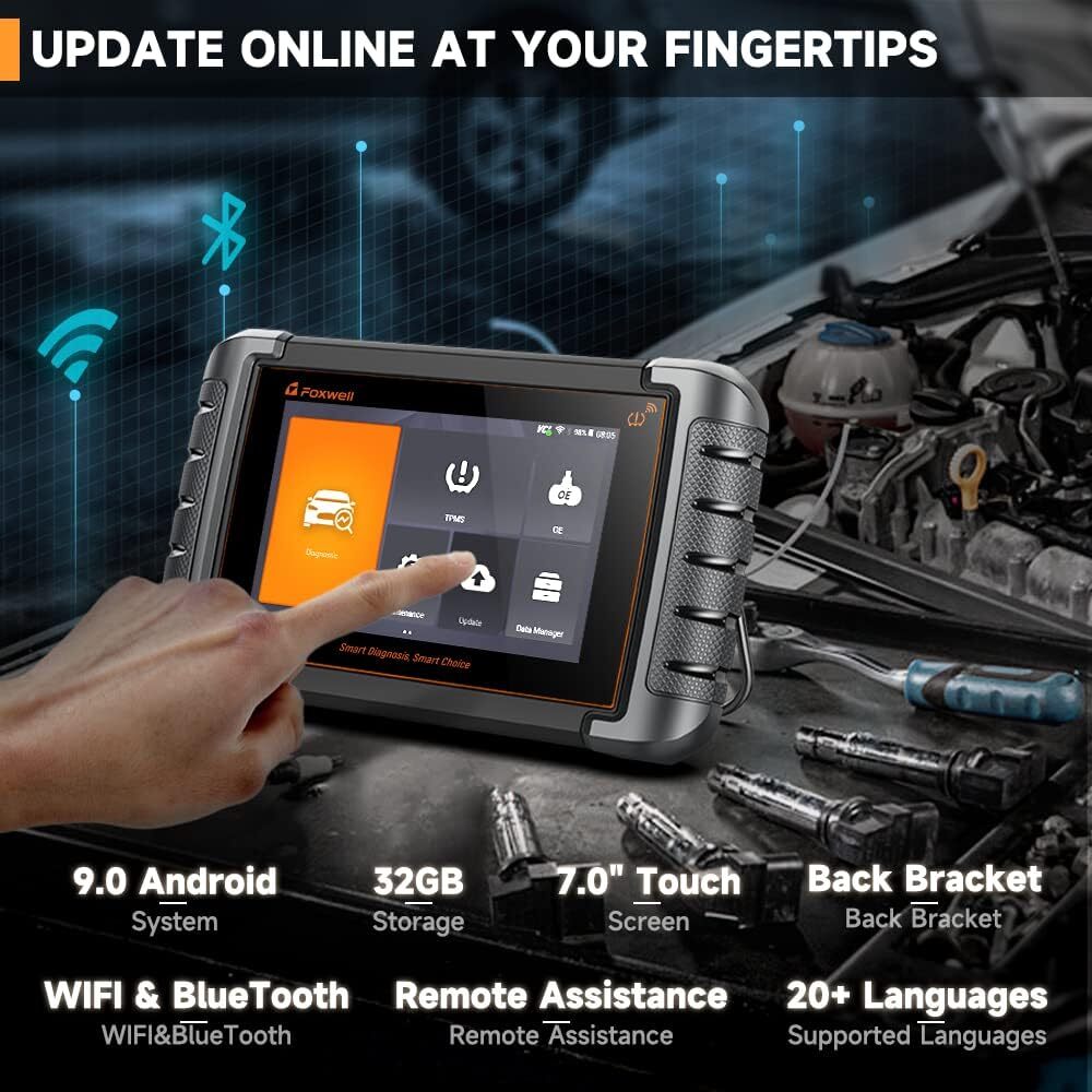 Foxwell NT809 TS Bidirectional Scanner OBD2 TPMS Programmer Tool Code Reader