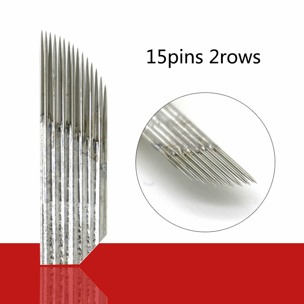 2 Row 3Rows Microblading Tattoo Needle Permanent Makeup Sterilized Tebori Blades
