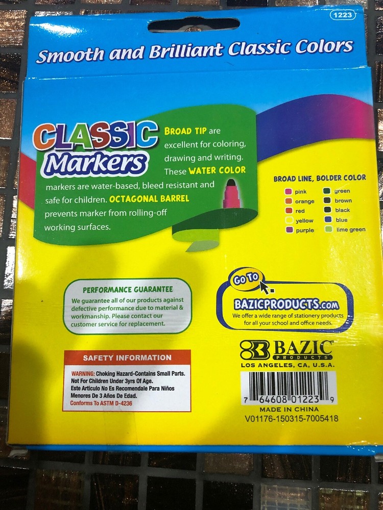 Bazic 10 Classic Markers. Huge Saving