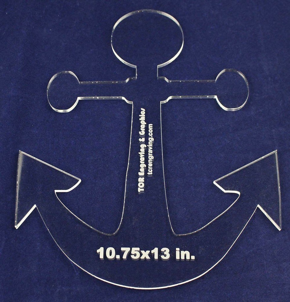 Anchor Template - 13" x 10.75" 1/4" Acrylic