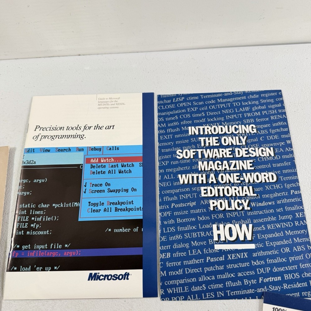 Vintage Software Microsoft Quick Basic 4.0 5.25" Diskettes