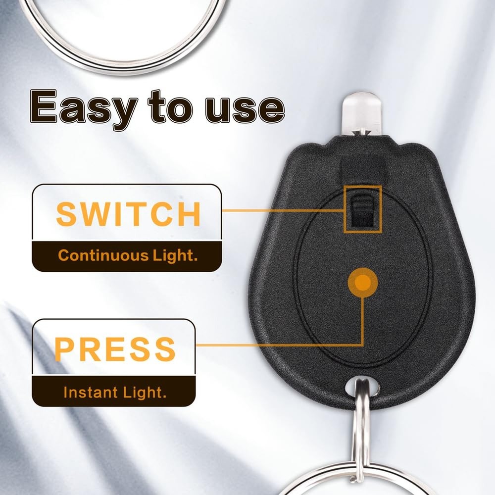 12 Pack Ultra Bright Mini LED Keychain Flashlight, Small Key Ring Flashlight,...