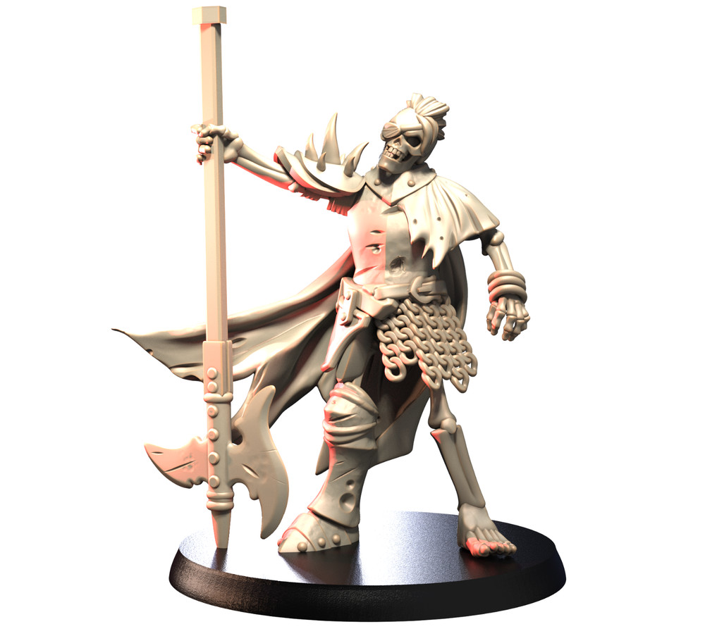 Skeleton Commander - Pose 6 | 3DIPStudios | Blood of Bones | Miniature | 32mm