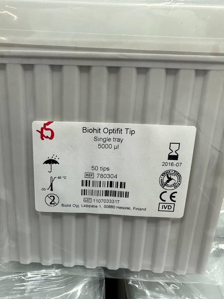 Biohit Optifit Tip Single Tray 5000uL 50 Tips 780304