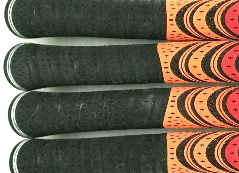 1 NEW Grip-Tech MULTI COMPOUND golf grip - BLACK ORANGE RED - Standard Size