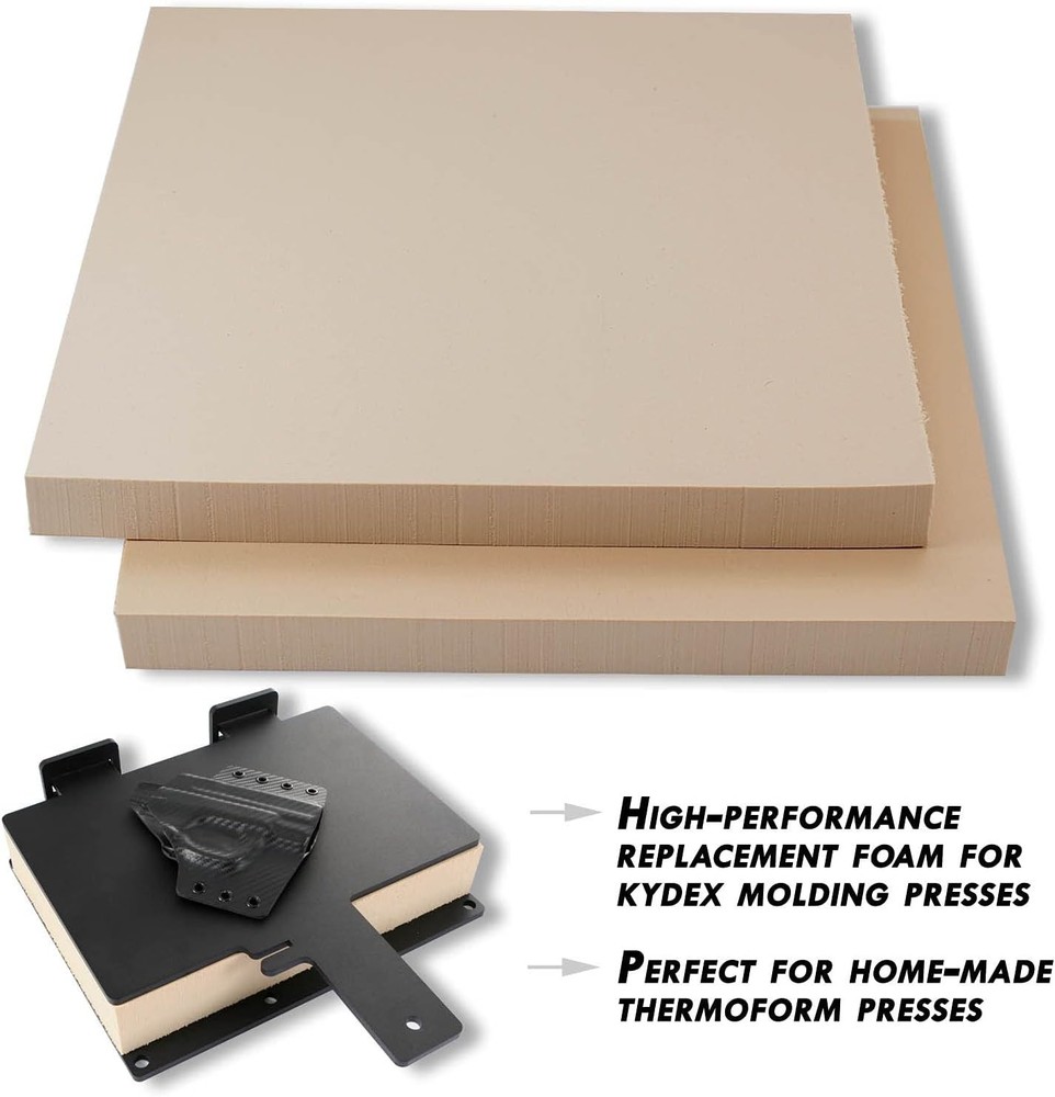 Mega Form Thermoform Molding Foam 8x12x1 - 2 Pack for KYDEX & ABS Projects