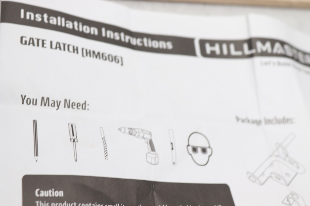 Hillmaster Heavy Duty Slide Bolt Gate Latch with Padlock Hole Black HM606