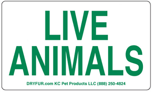 Roll - 500 Live Animal Labels Plain (no arrows)