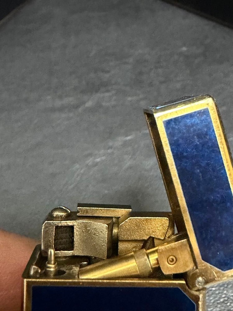 Overhauled Dunhill Rollagas lighter Blue Gold without box