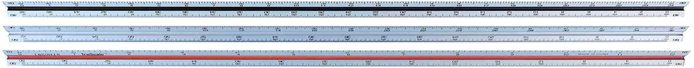 Triangular Engineering Scale Aluminum Ruler for Architects Engineers and Student