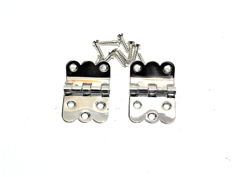 Napanee Hoosier Cabinet Hinge Solid Brass Nickel Plated 3/8 Off Set Pair