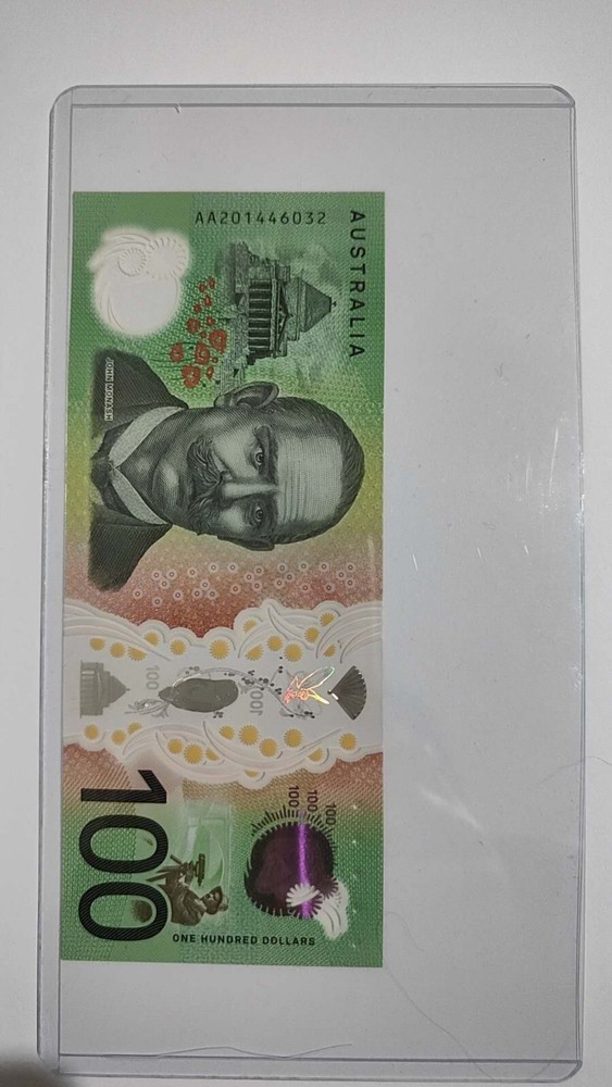 Australian $100 Dollar banknote First Prefix AA in Gem UNC